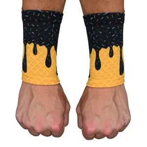 Black Ice Cream Wrist Support Sleeves
