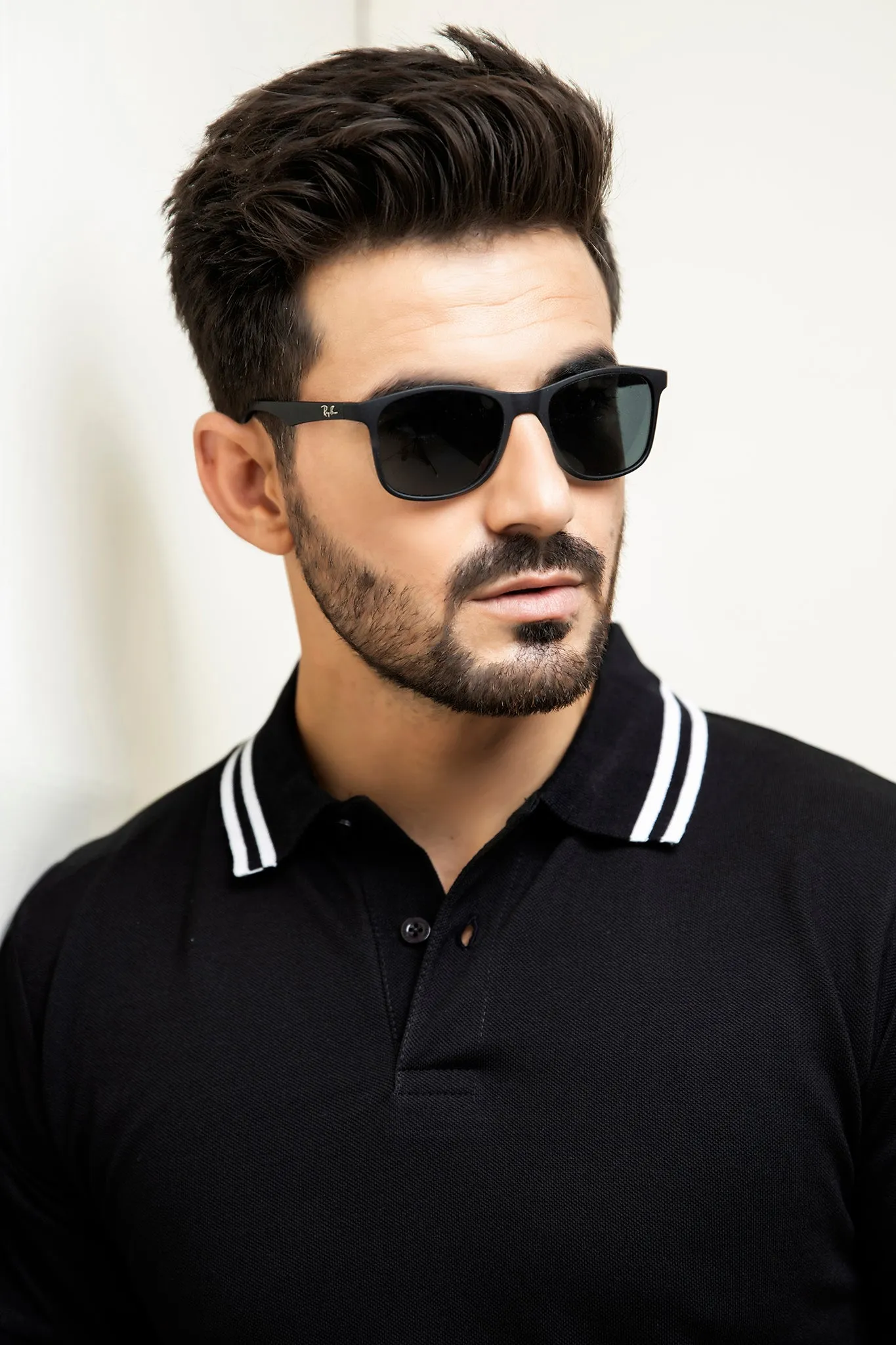 Black Tipped Collar Polo - S20 - MP0045R