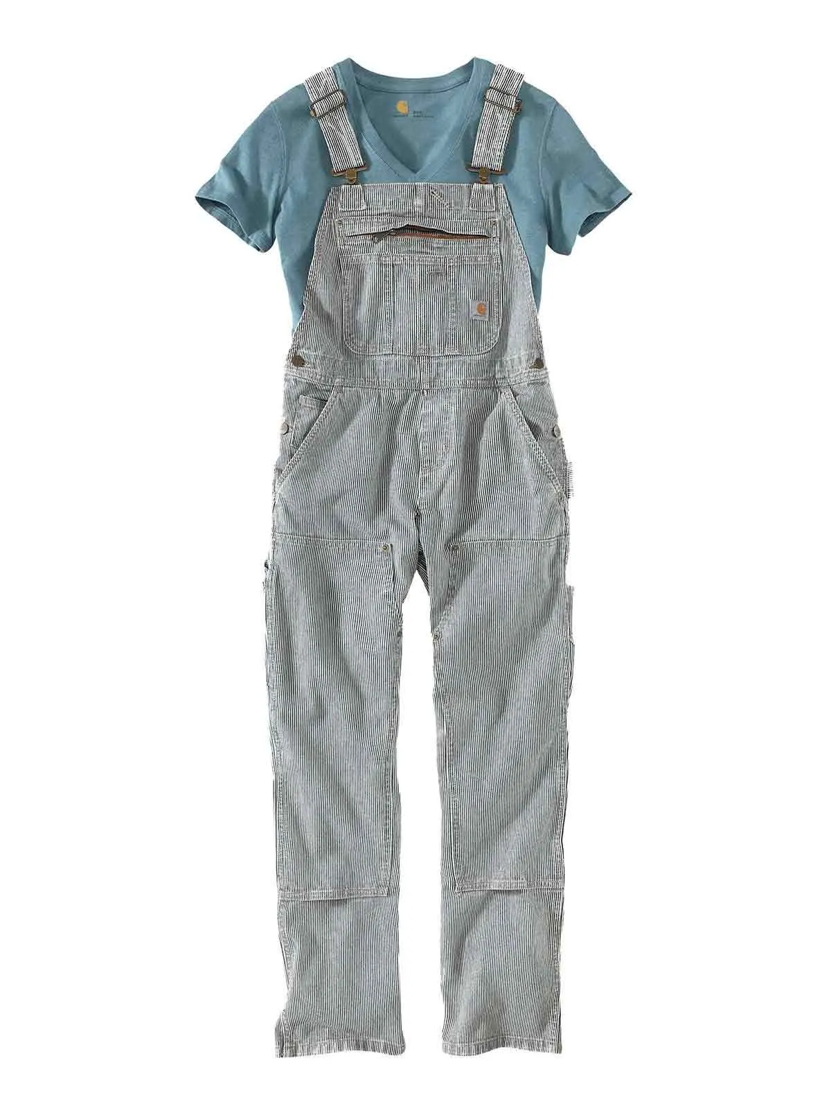 Carhartt&#x20;103042&#x20;Denim&#x20;Railroad&#x20;Stripe&#x20;Bib&#x20;Overall