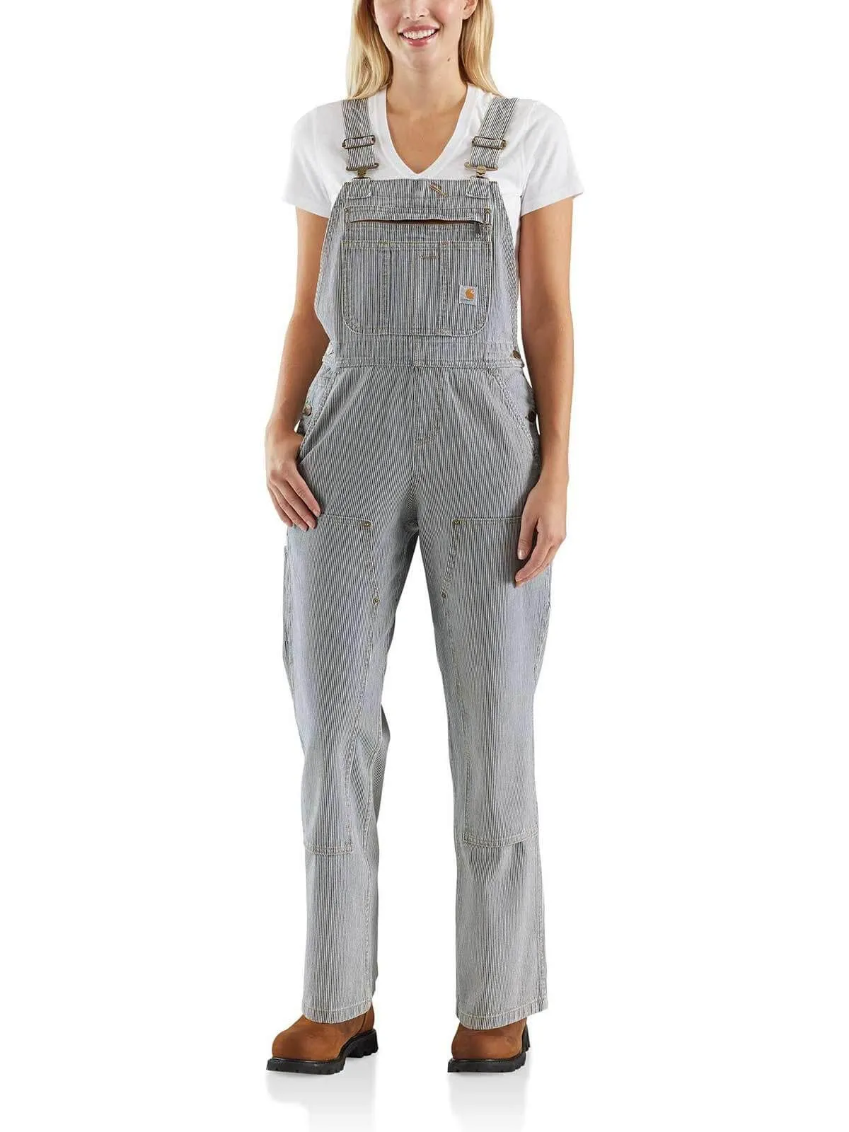 Carhartt&#x20;103042&#x20;Denim&#x20;Railroad&#x20;Stripe&#x20;Bib&#x20;Overall