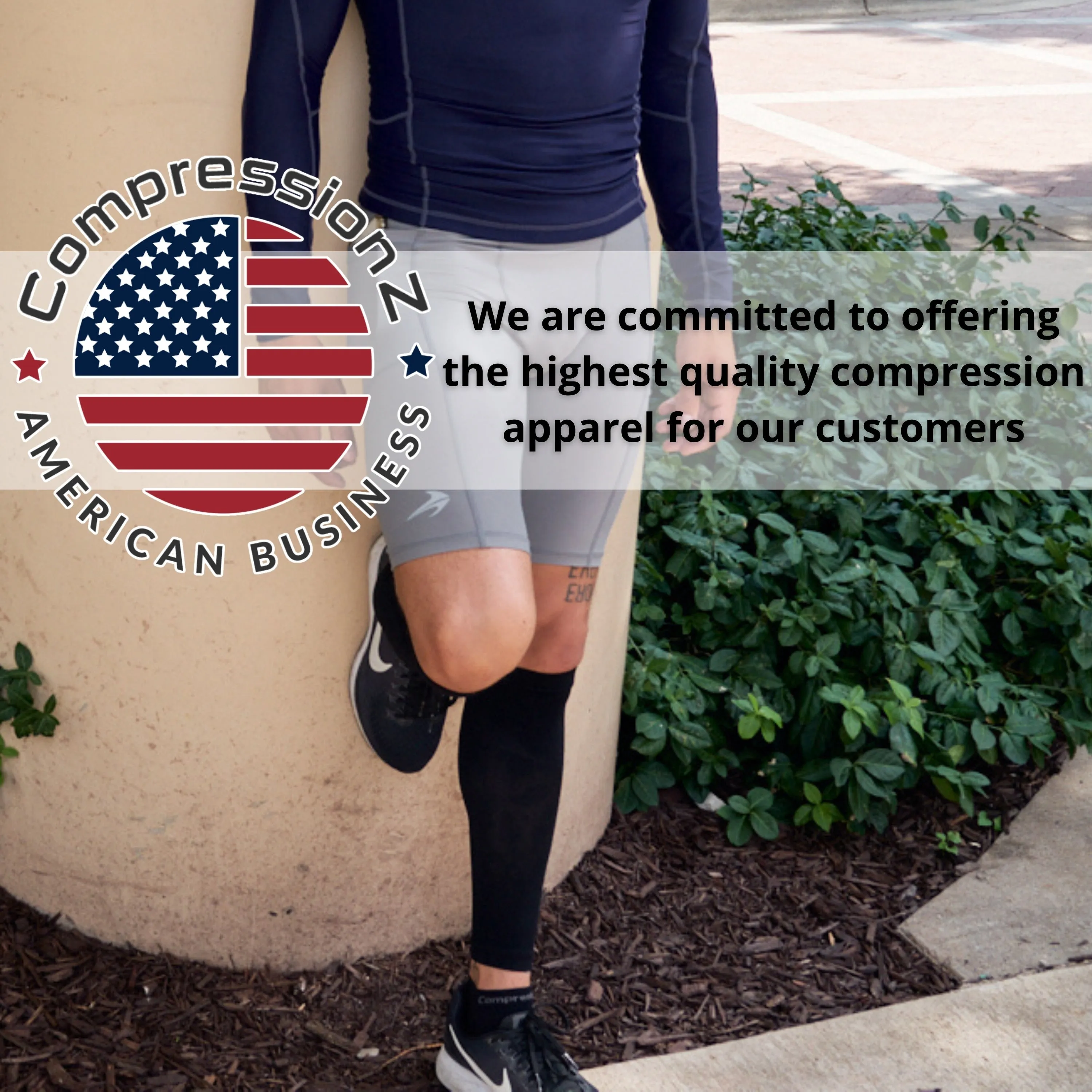 Compression Calf Sleeves (30-40mmHg) - Black Orange
