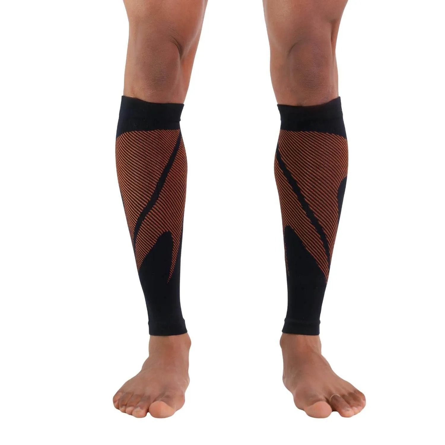Compression Calf Sleeves (30-40mmHg) - Black Orange