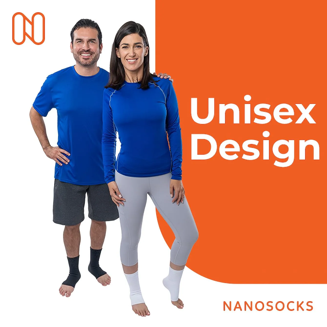Compression Socks for Women & Men (1 Pair) - BEST Ankle Brace Support Sleeve for Neuropathy, Plantar Fasciitis, Diabetic Foot Nerve Pain Relief - Toeless (Medium, Black)