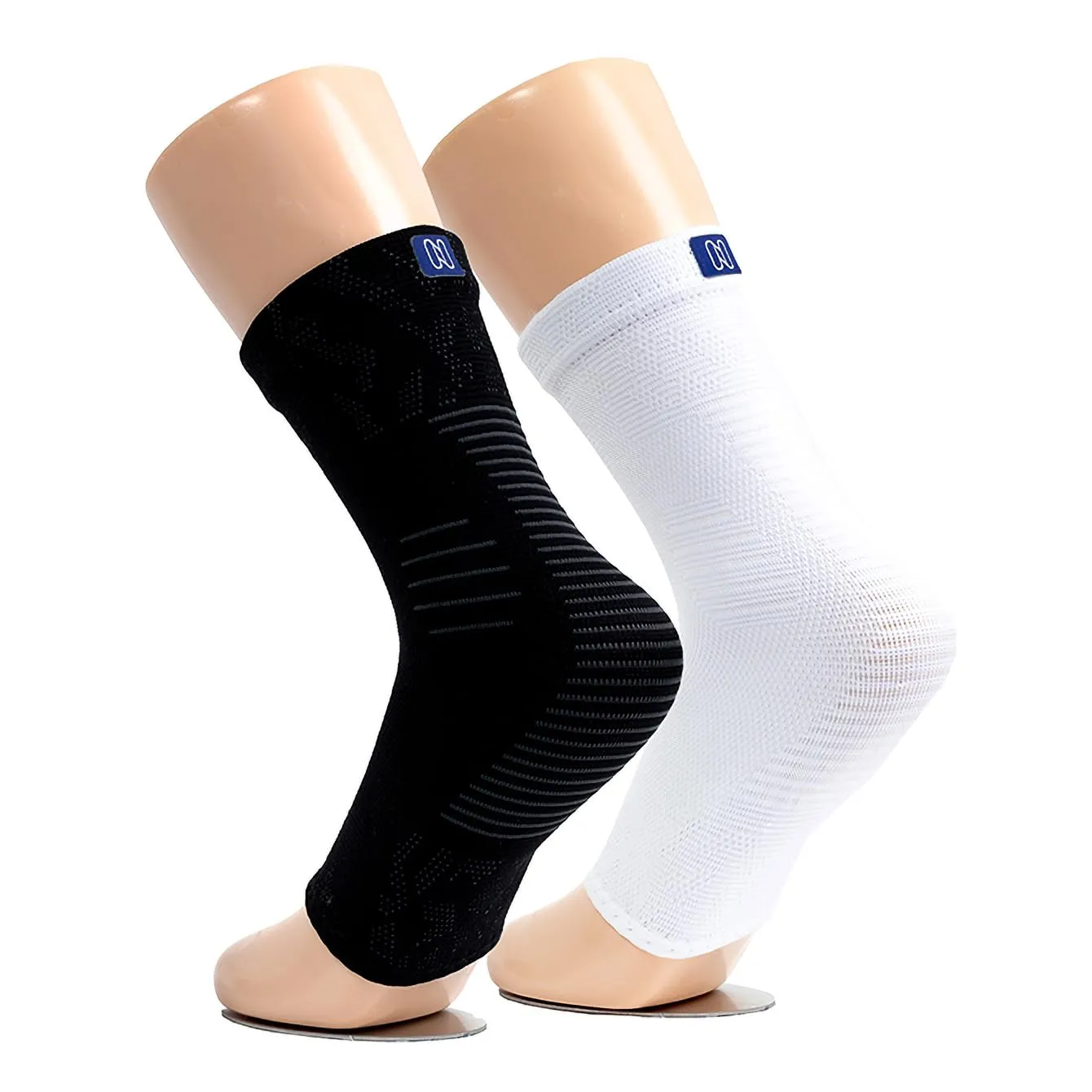 Compression Socks for Women & Men (1 Pair) - BEST Ankle Brace Support Sleeve for Neuropathy, Plantar Fasciitis, Diabetic Foot Nerve Pain Relief - Toeless (Medium, Black)