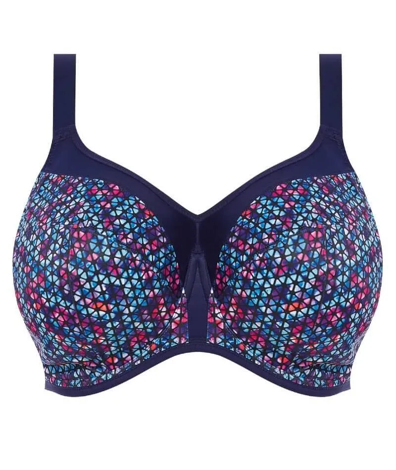 Elomi Energise Underwired Sports Bra - Navy Geo