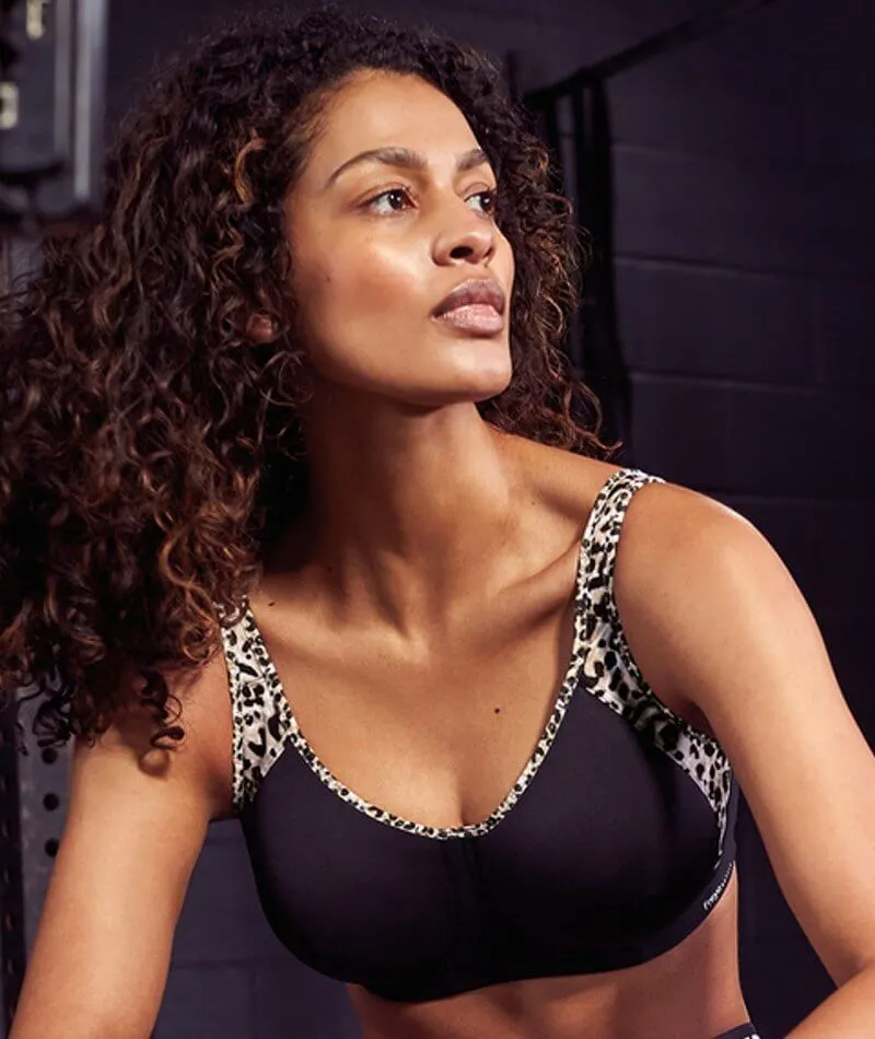Freya Active Sonic Underwired Moulded Sports Bra - Pure Leopard Black