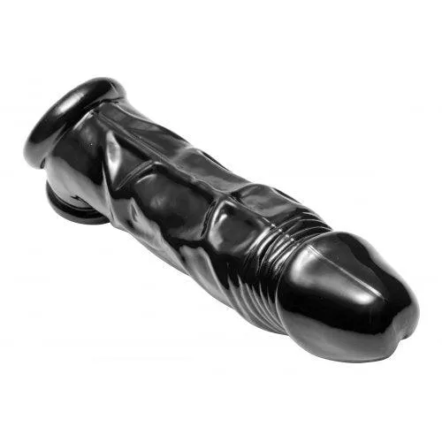 Certainly! To optimize the title for an e-commerce product, its important to use descriptive words that highlight the features and benefits of the product. Heres a revised version:

Premium Silicone Penis Sheath and Adjustable Ball Stretcher

This title includes modifiers such as Premium and Adjustable to indicate quality and functionality.