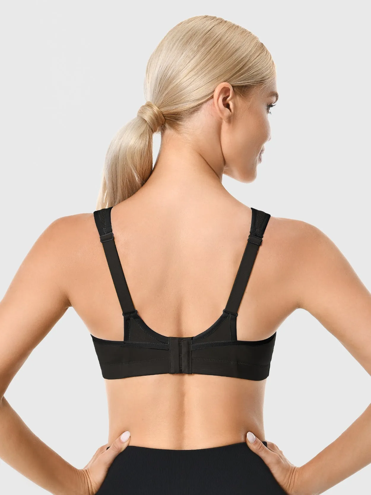 Full Coverage Adjustable Strape Wirefree Workout Bras Black