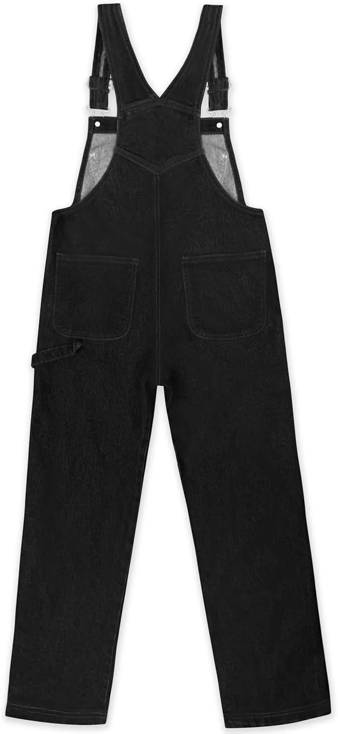 Hybrid & Company Womens Super Comfy Stretch Denim jumpsuit Pants Overalls