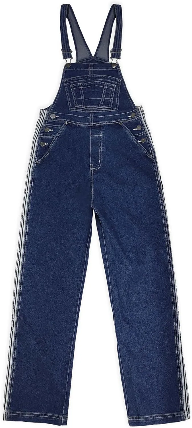 Hybrid & Company Womens Super Comfy Stretch Denim jumpsuit Pants Overalls