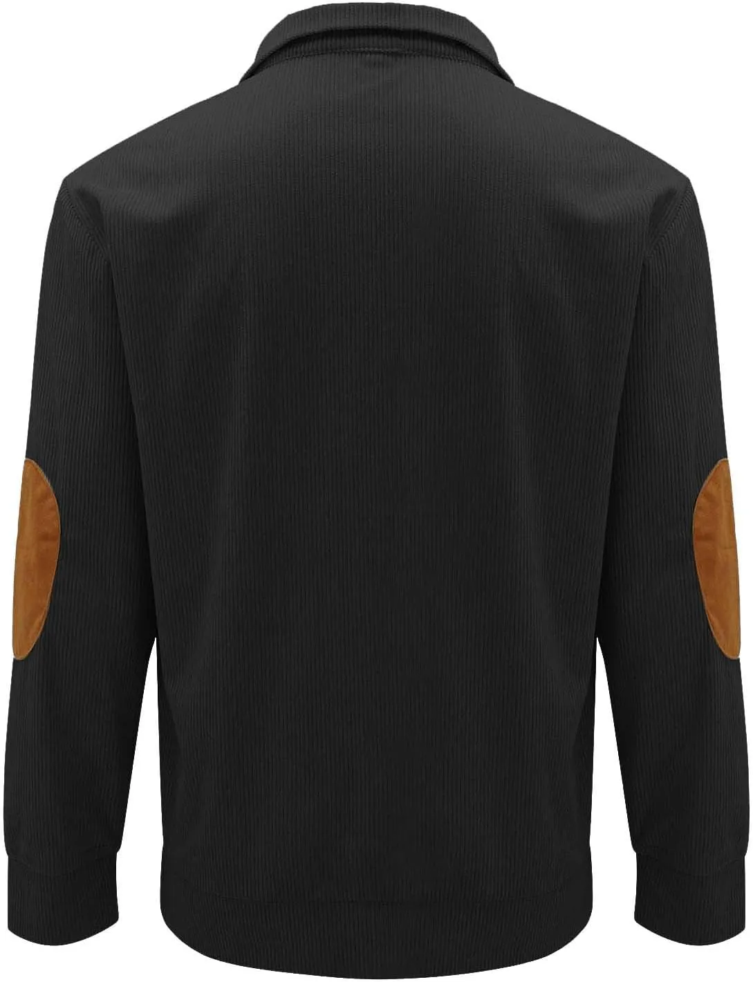 Men's Corduroy Long Sleeve Button Collar Sweatshirts Big and Tall Casual Pullover Lightweight Outdoor Tactical Tops