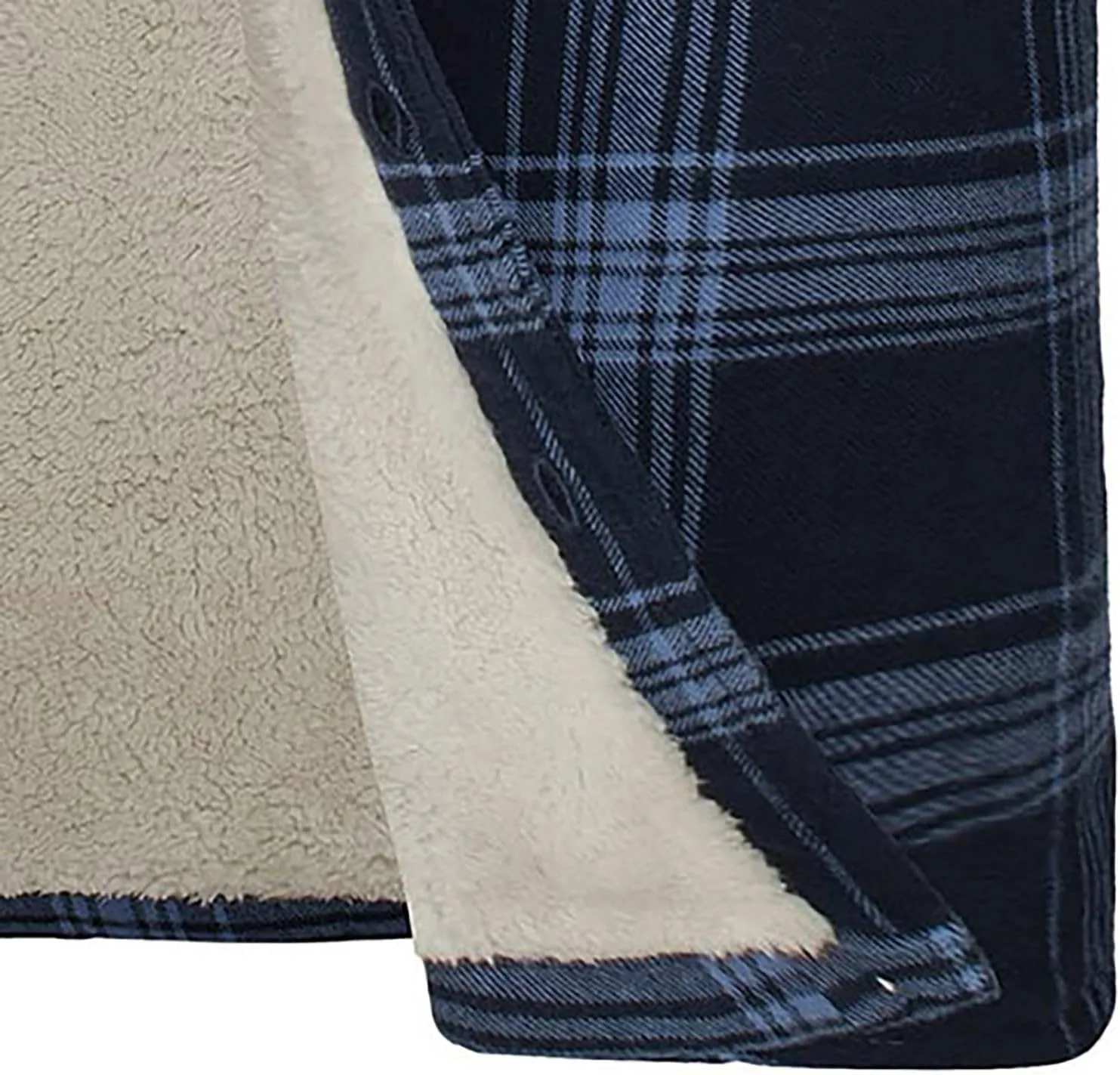 Mens Flannel Shirt Jackets Heavyweight Winter Sherpa Lined Button Down Plaid Jackets Thick Warm Work Coats Outwear