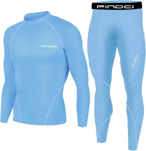 Men's Sports Running Set Compression Shirt   Pants Skin-Tight Long Sleeves Quick Dry Fitness Tracksuit Gym Yoga Suits