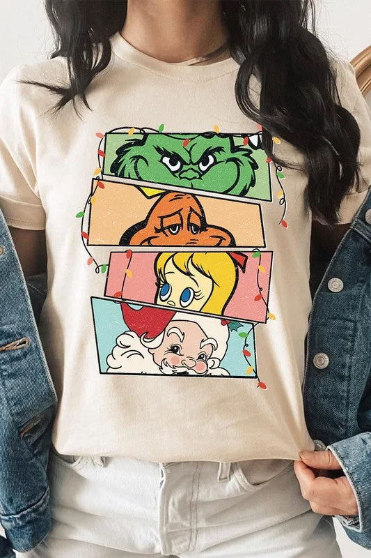 Merry Grinchmas Christmas Holiday Unisex Short Sleeve Graphic Tee T-Shirt