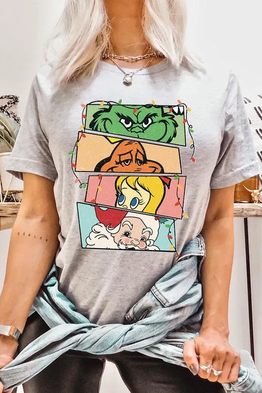 Merry Grinchmas Christmas Holiday Unisex Short Sleeve Graphic Tee T-Shirt