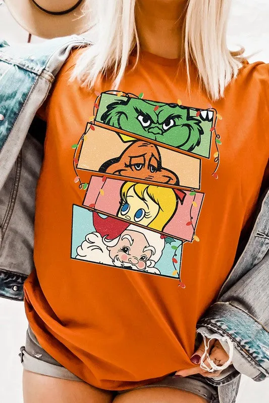 Merry Grinchmas Christmas Holiday Unisex Short Sleeve Graphic Tee T-Shirt