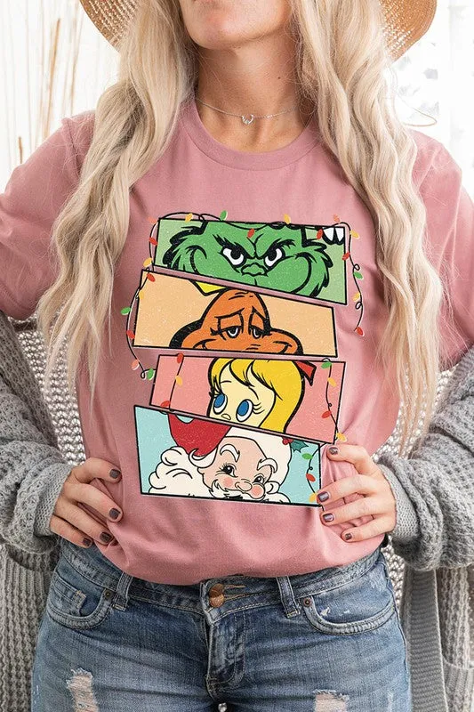Merry Grinchmas Christmas Holiday Unisex Short Sleeve Graphic Tee T-Shirt