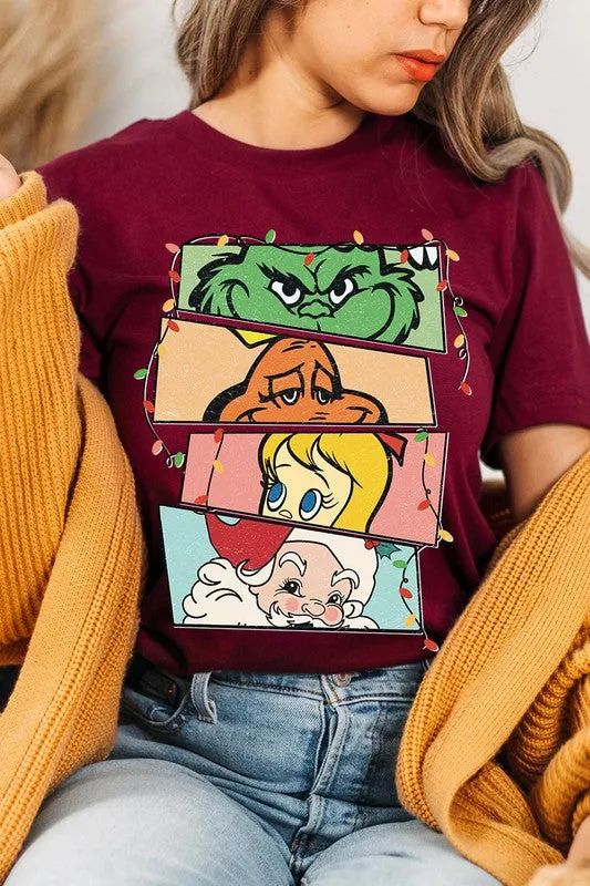 Merry Grinchmas Christmas Holiday Unisex Short Sleeve Graphic Tee T-Shirt