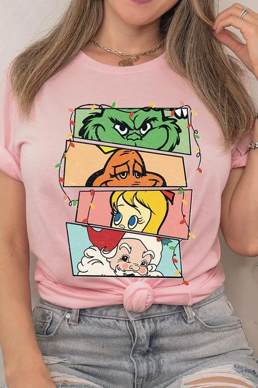 Merry Grinchmas Christmas Holiday Unisex Short Sleeve Graphic Tee T-Shirt