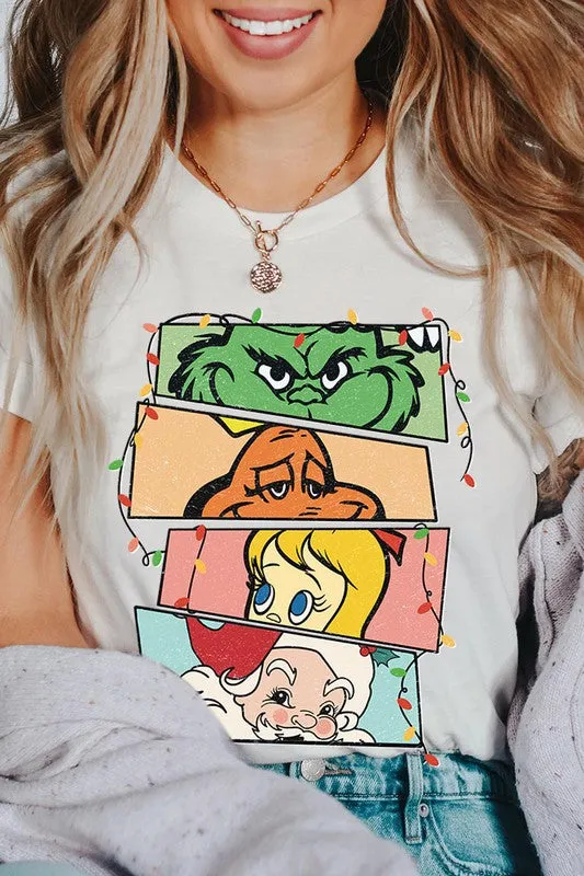 Merry Grinchmas Christmas Holiday Unisex Short Sleeve Graphic Tee T-Shirt