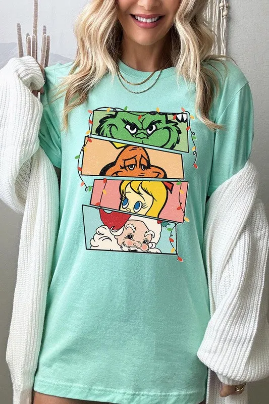 Merry Grinchmas Christmas Holiday Unisex Short Sleeve Graphic Tee T-Shirt