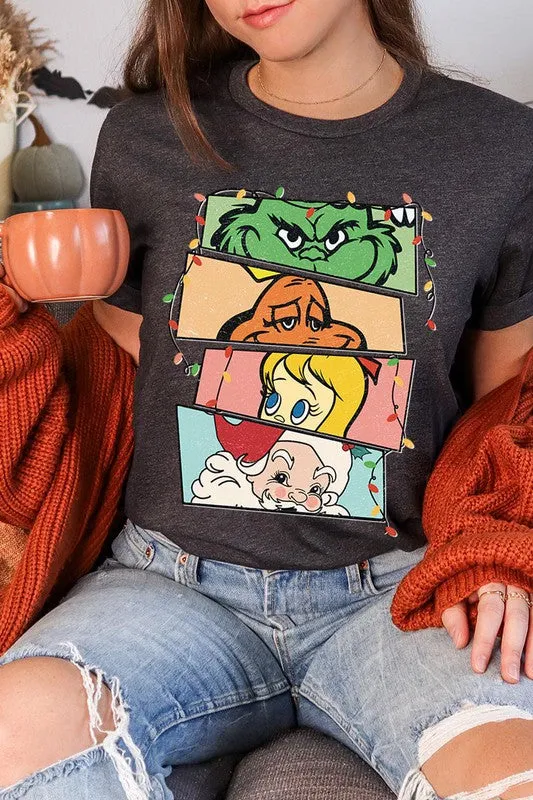 Merry Grinchmas Christmas Holiday Unisex Short Sleeve Graphic Tee T-Shirt