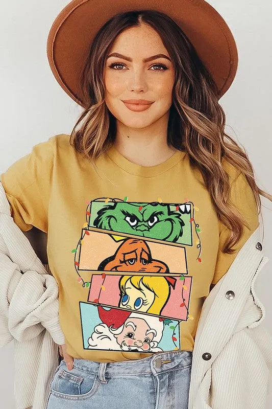 Merry Grinchmas Christmas Holiday Unisex Short Sleeve Graphic Tee T-Shirt