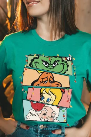 Merry Grinchmas Christmas Holiday Unisex Short Sleeve Graphic Tee T-Shirt