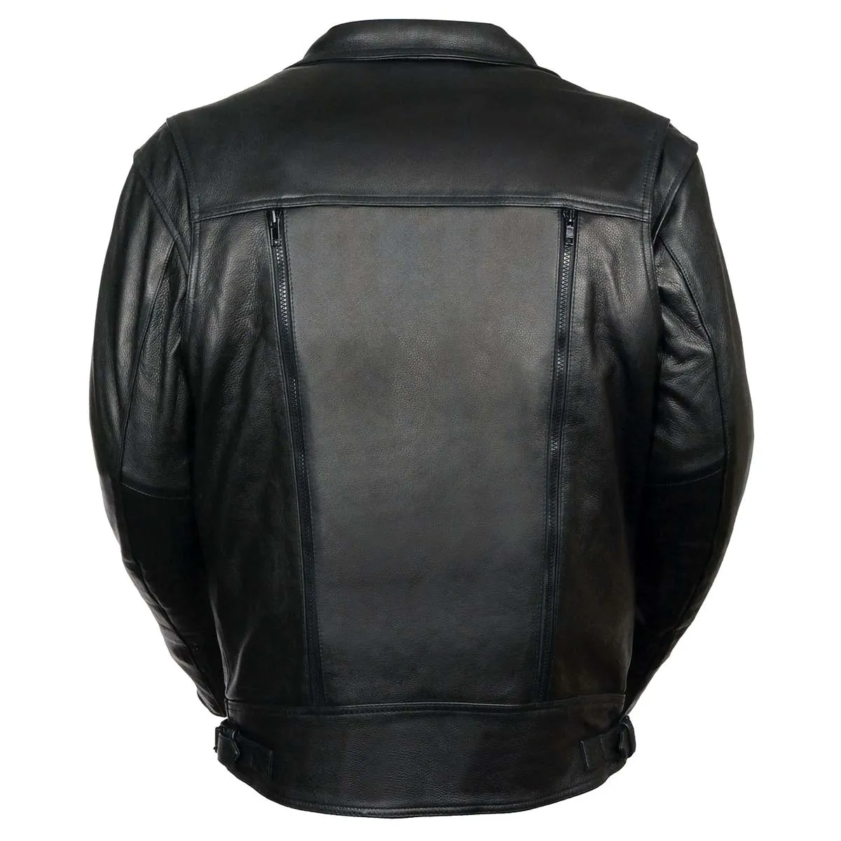 Milwaukee Leather ML1018 Men's Black Motorcycle Jacket with Utility
