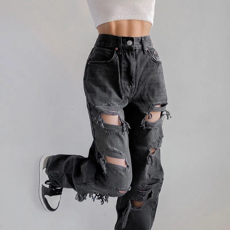 Oh So Ripped Baggy Jeans