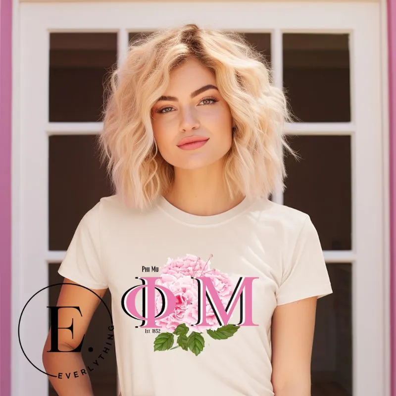 Phi Mu Sorority Flower PNG Sublimation Design