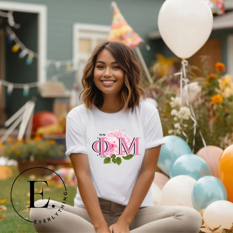 Phi Mu Sorority Flower PNG Sublimation Design