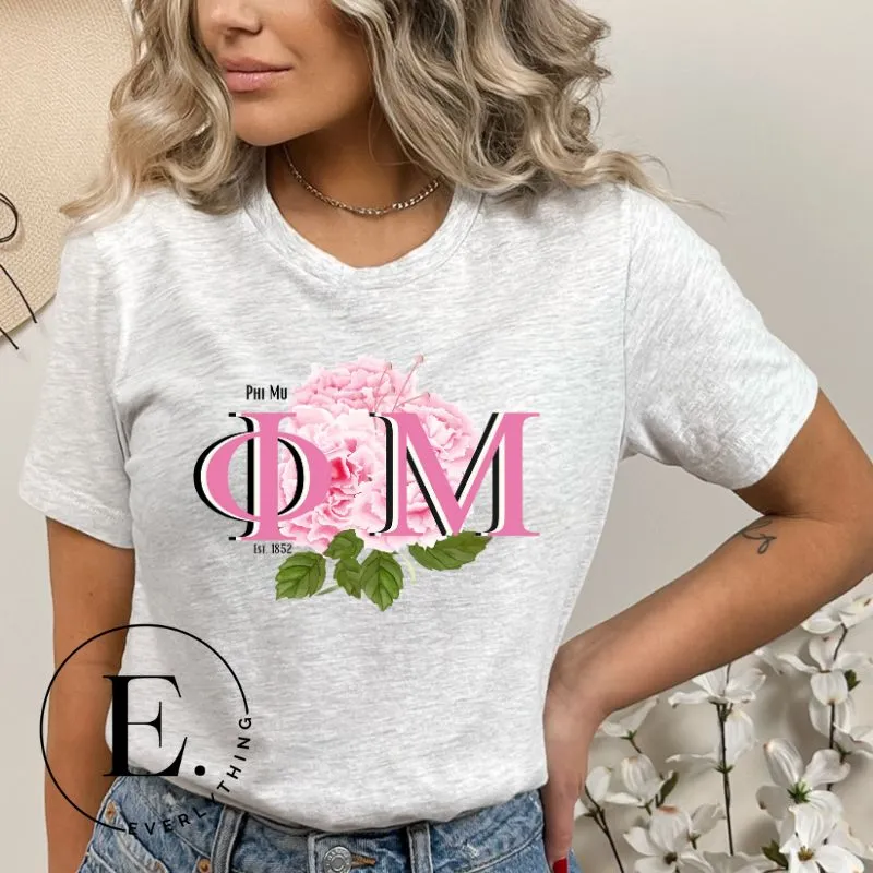 Phi Mu Sorority Flower PNG Sublimation Design