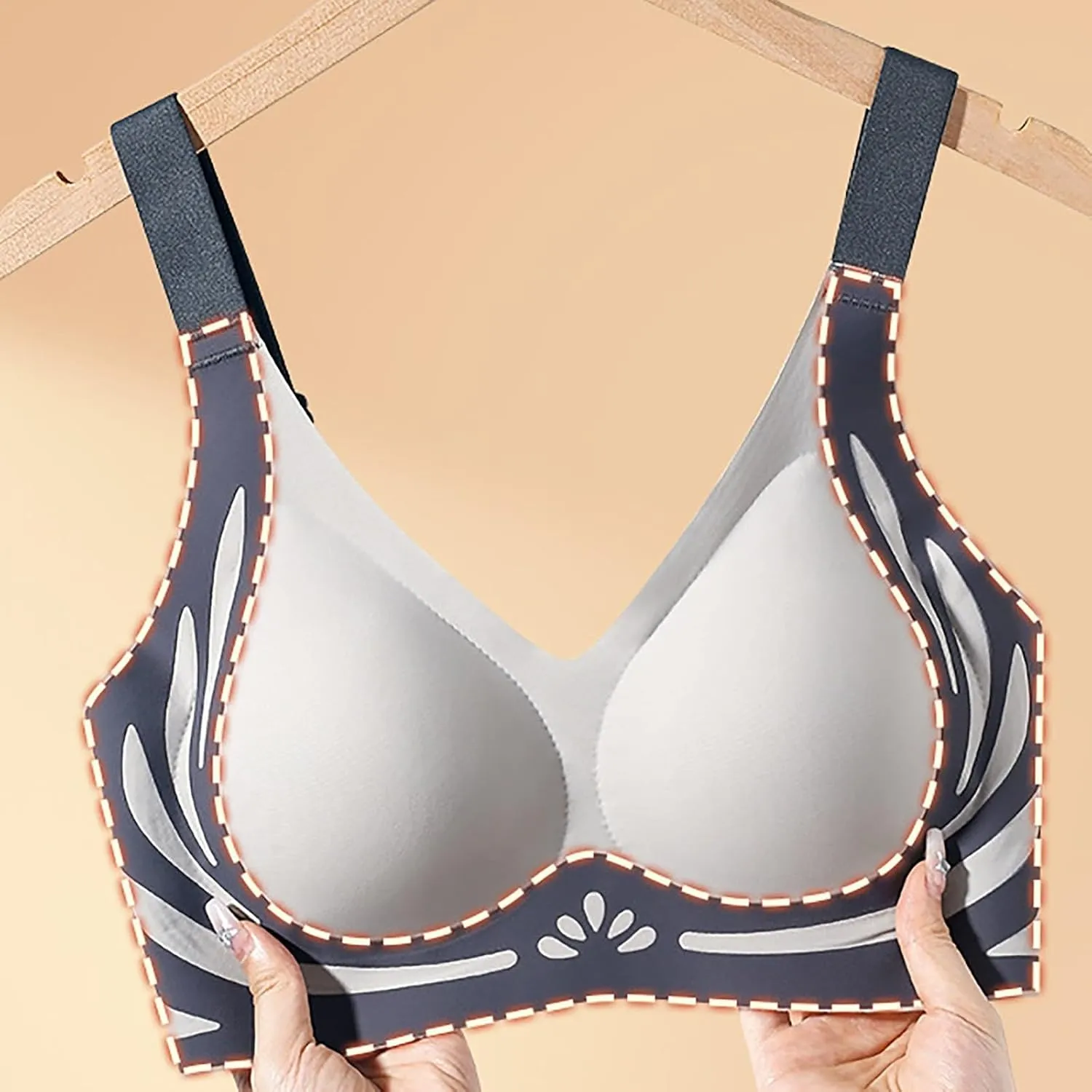 Seamless Sports Bra Wirefree Yoga Bra No Underwire Large Wirefree Bra Push Up Comfortable Breathable Sports Bras