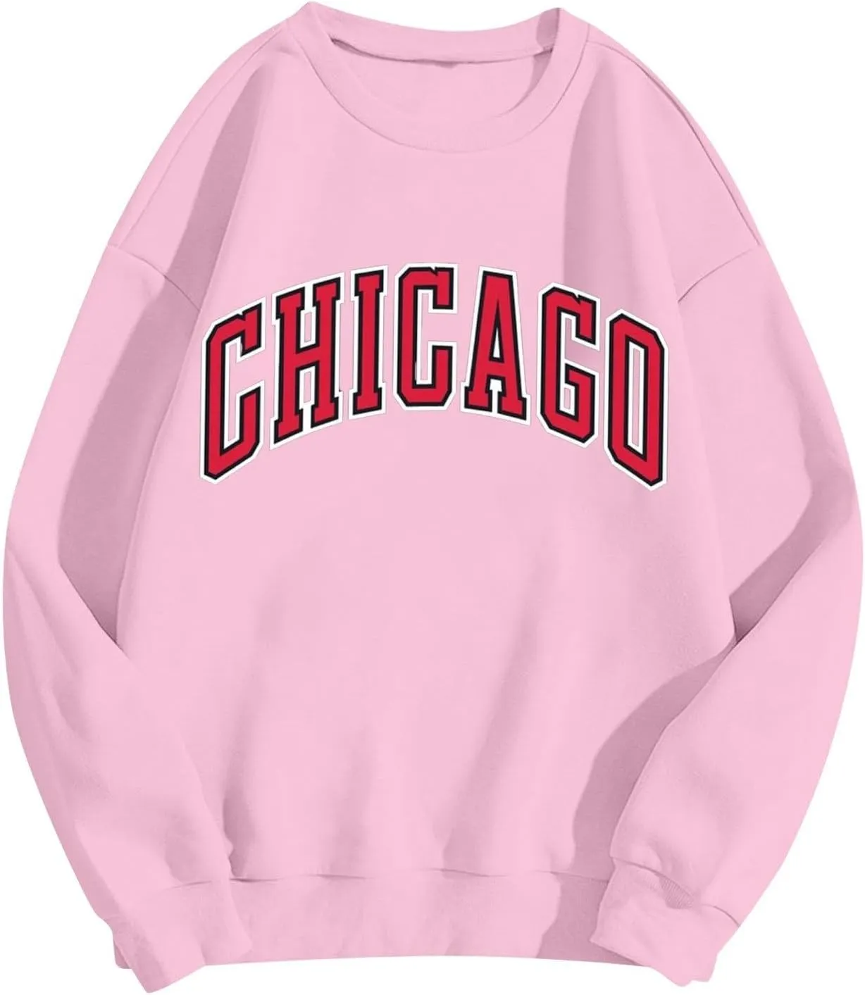 Sweatshirts For Women Letter Print Fashion Casual Sweatshirt Drop Shoulder Long Sleeve Round Neck Shirts Outfits