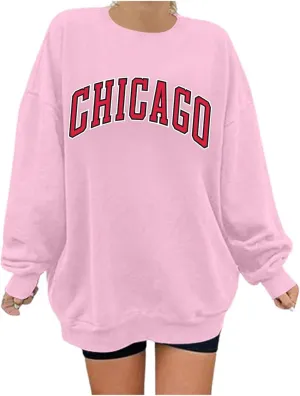 Sweatshirts For Women Letter Print Fashion Casual Sweatshirt Drop Shoulder Long Sleeve Round Neck Shirts Outfits