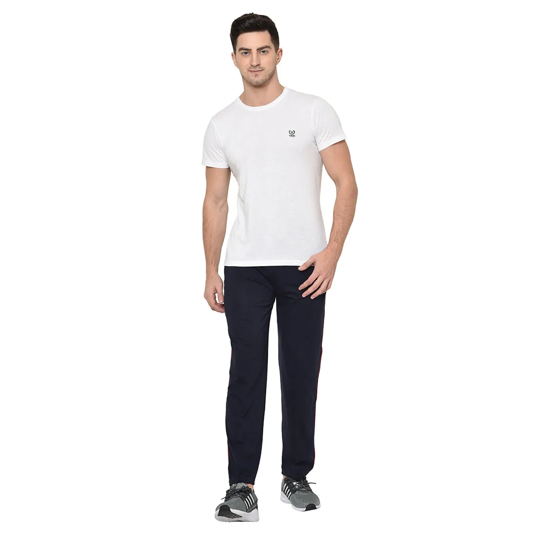 Vimal Jonney Dark Blue Cotton Trackpant For Men's