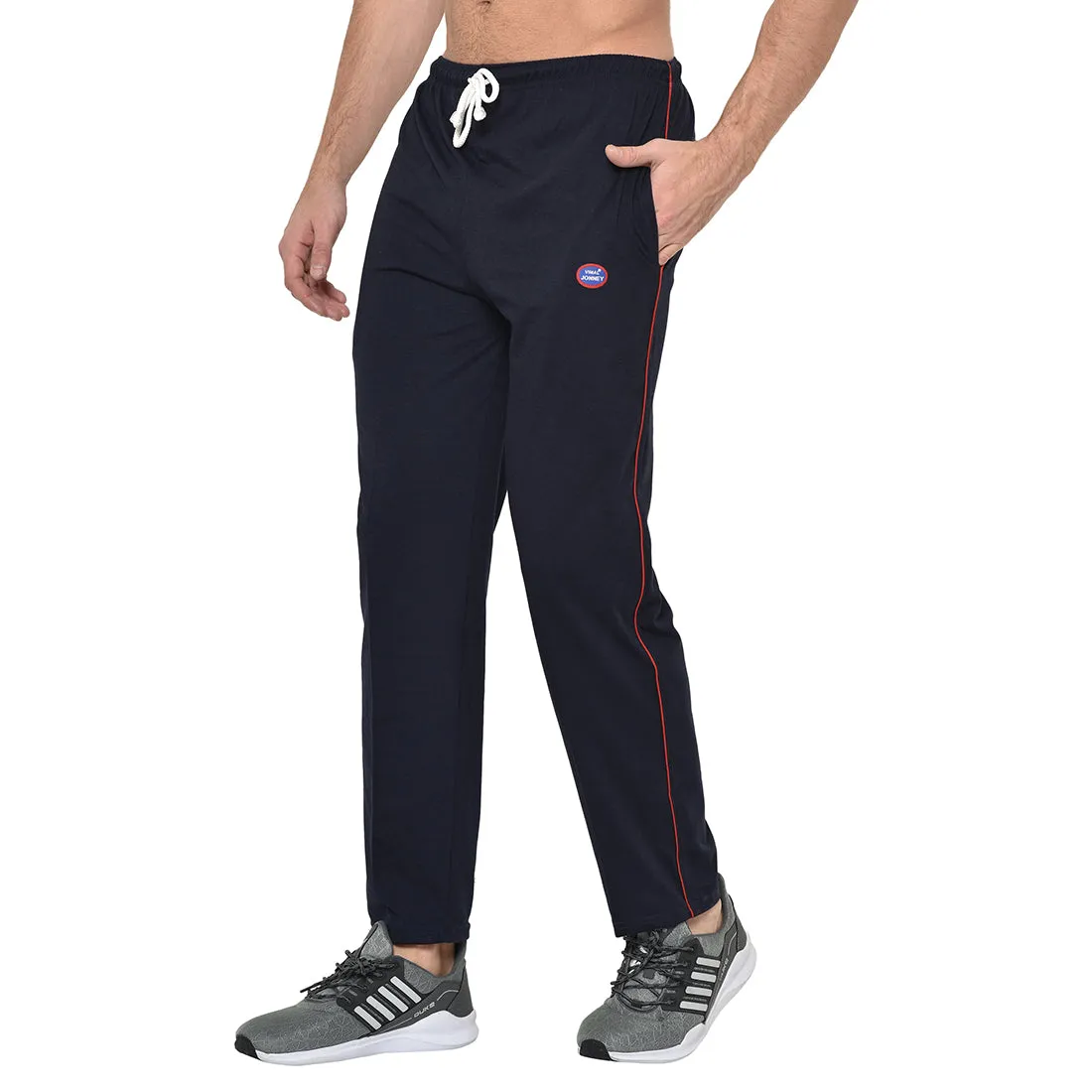 Vimal Jonney Dark Blue Cotton Trackpant For Men's