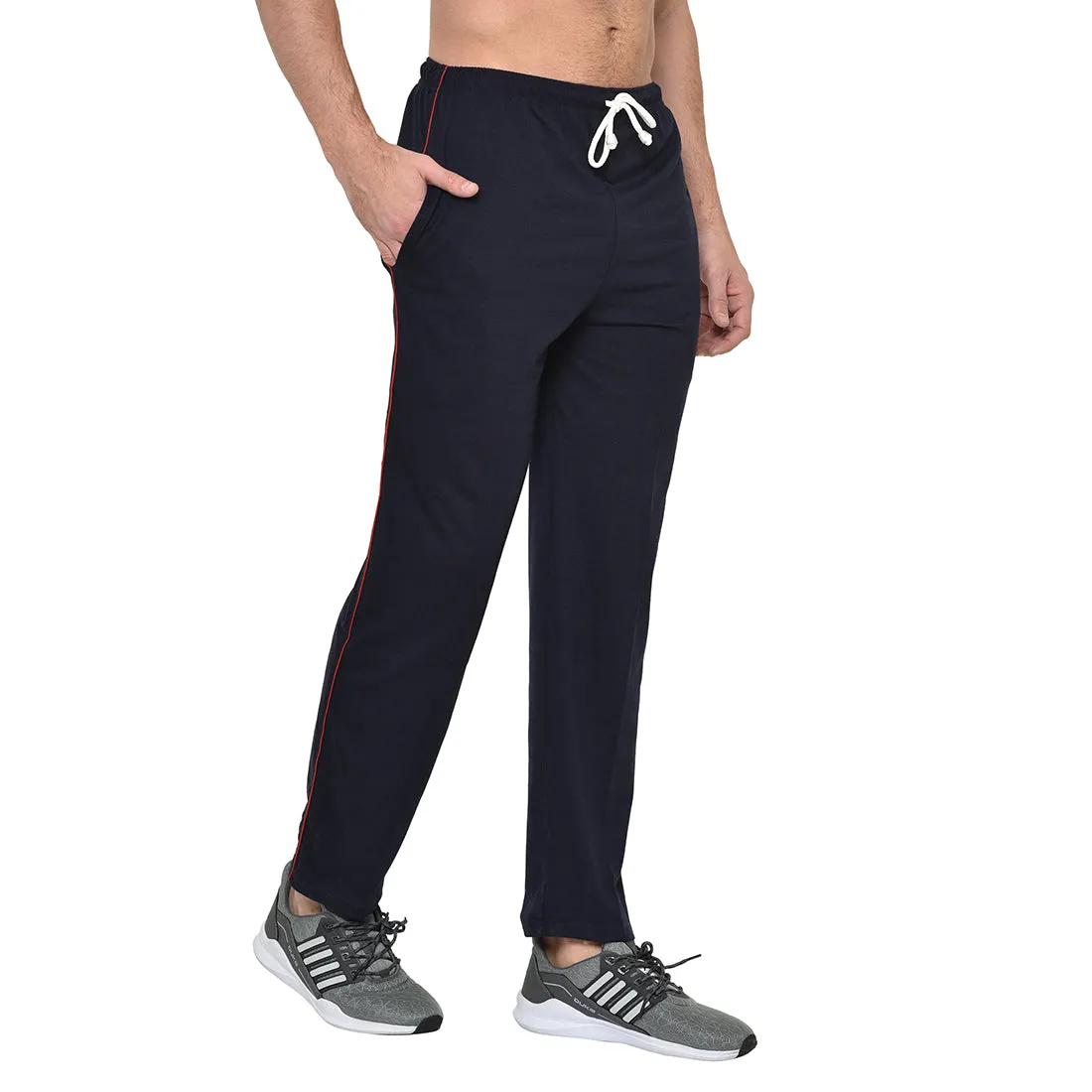 Vimal Jonney Dark Blue Cotton Trackpant For Men's