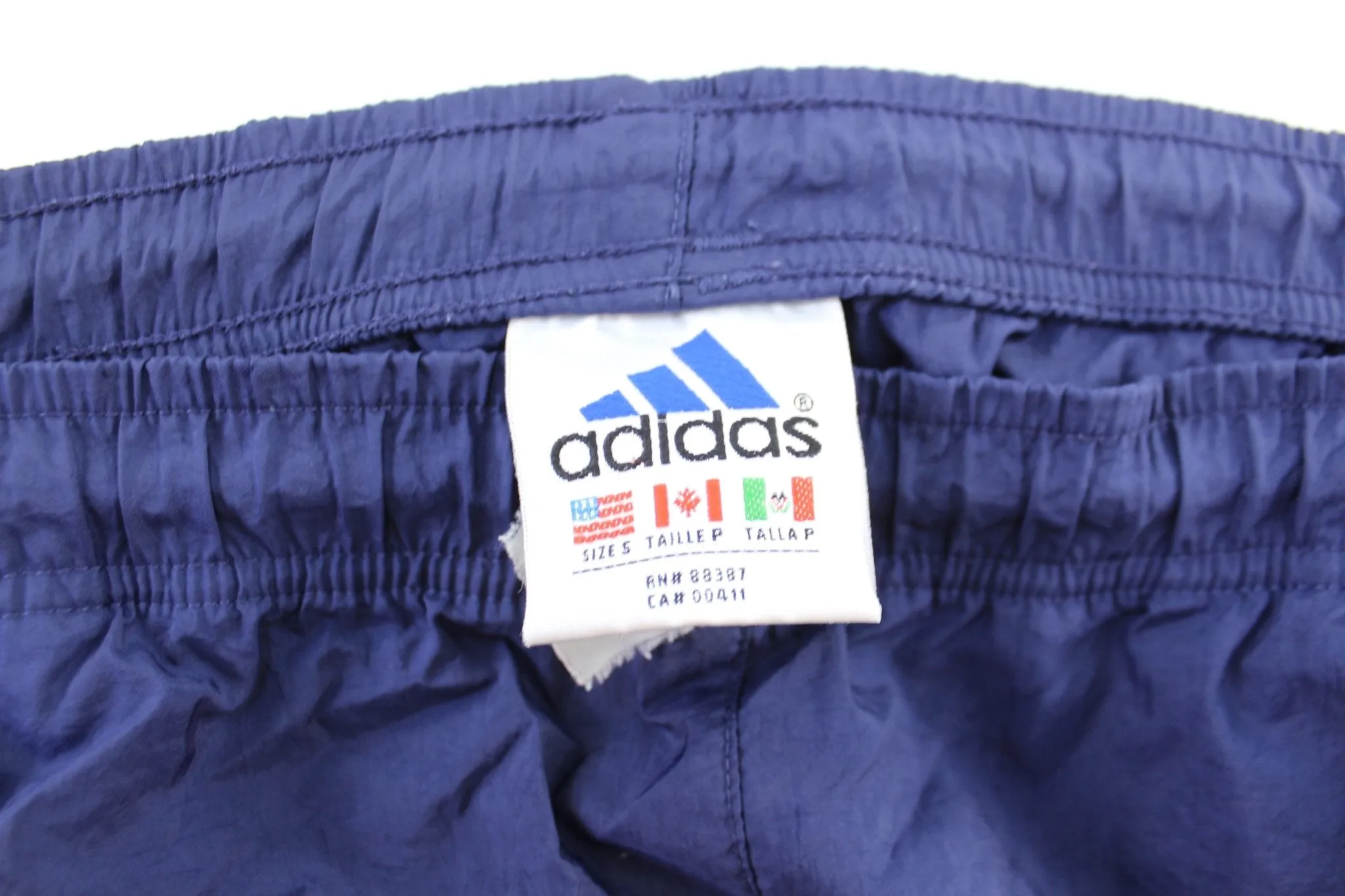 Vintage Adidas Embroidered Logo Navy Blue Pants