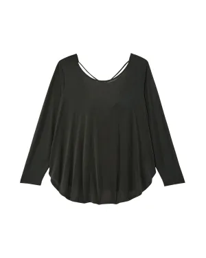 Wisteria Strappy Back Long Sleeve Tee | Forest Green