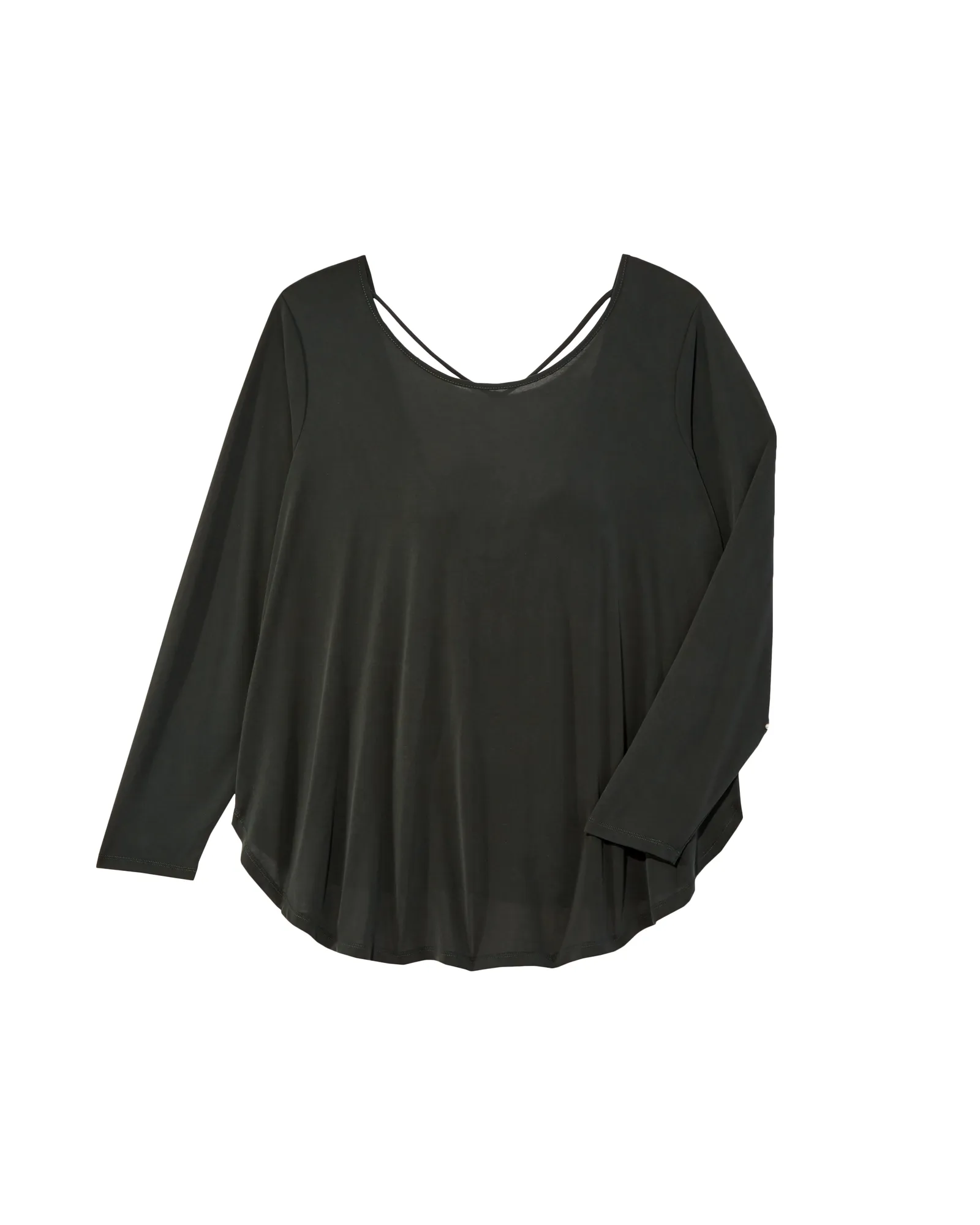 Wisteria Strappy Back Long Sleeve Tee | Forest Green
