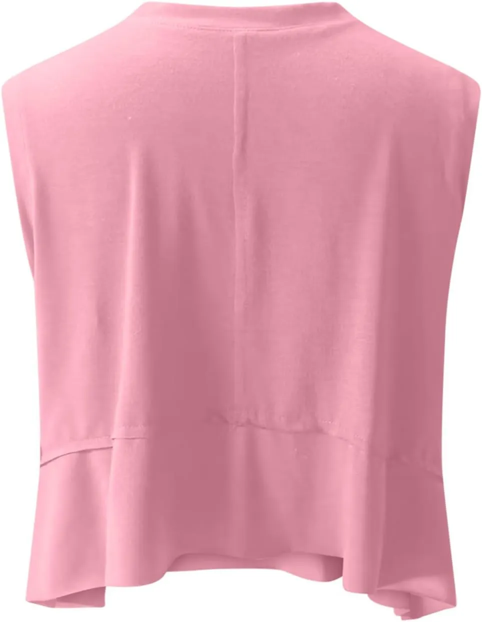 Women Draped Flowy Yoga Tank Tops Summer Comfy Casual Athletic Cropped Top Sleeveless Hi-Lo Hem Gym Workout Shirts
